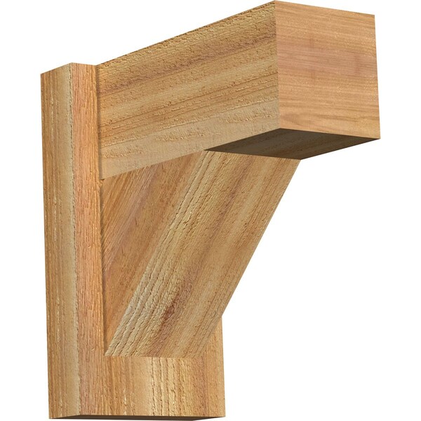 Ekena Millwork Traditional Block Rough Sawn Outlooker, Western Red Cedar, 6"W x 12"D x 12"H OUT06X12X12TRA05RWR - main